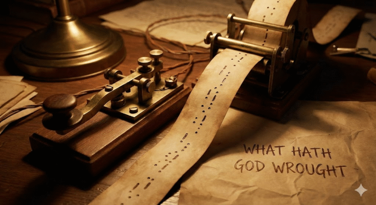 Washington D.C., May 24, 1844. Samuel Morse sat at a telegraph key in the Supreme Court chamber. Forty miles away in Baltimore, his assistant Alfred Vail waited at a receiver.